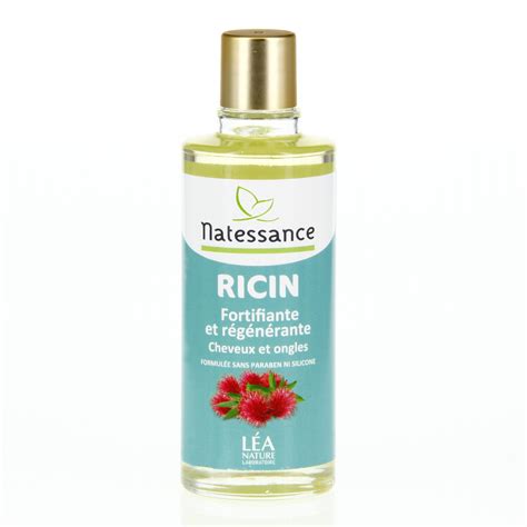 Natessance Huile De Ricin Bio Fortifiante Et R G N Rante Cheveux Et