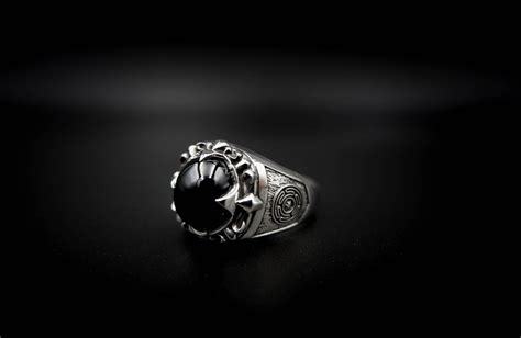 Onyx Wheel Of Hecate Ring Hecates Wheel Ring Hekates Magic Ring