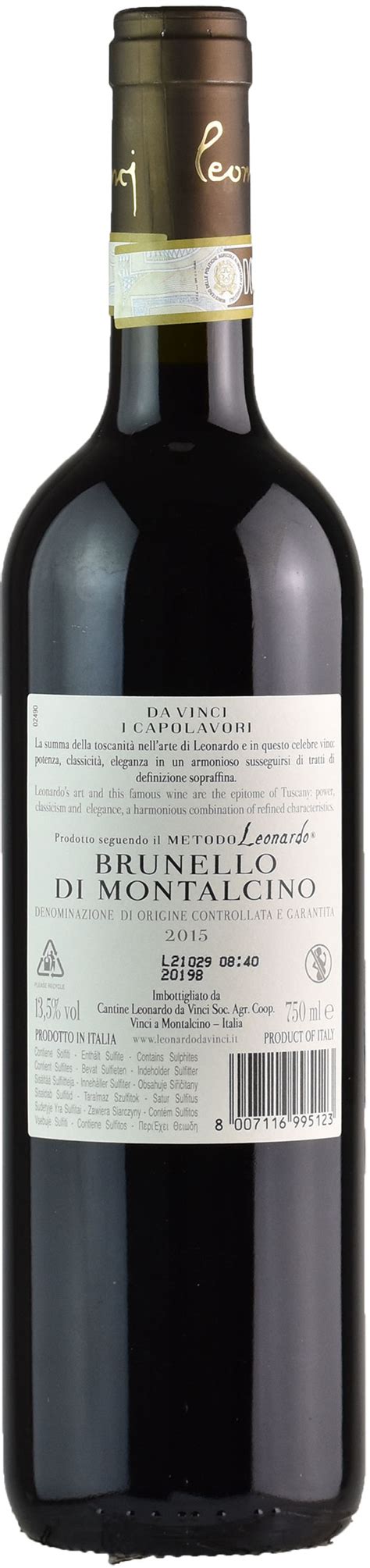 Da Vinci Brunello Di Montalcino Giovanni Battista 2015 Xtrawine Hk