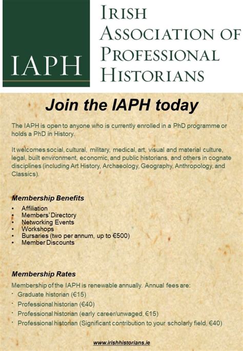 Irish Association Of Professional Historians Membership Professional