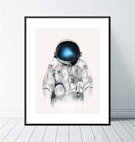 The Astronaut Astronaut Print Astronaut Poster Space Wall Etsy