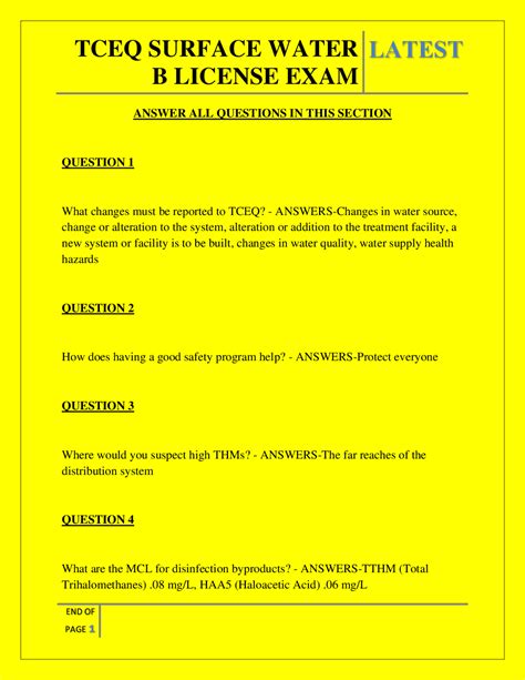 Tceq Licensing Exam Results 1