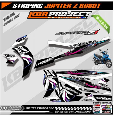 Jual Jupiter Z Robot Stiker Striping Premium Motor Premium Keren