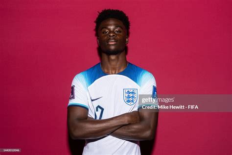 Bukayo Saka Of England Poses During The Official Fifa World Cup Qatar