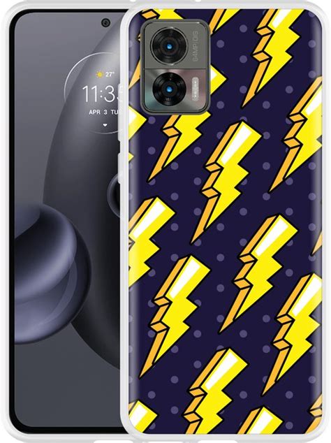 Hoesje Geschikt Voor Motorola Edge Neo Pop Art Lightning Bol