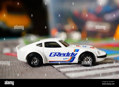 POZNAN POLAND Sep 10 2018 Mattel Hot Wheels Toy Model Nissan Fairlady Car Stock Photo Alamy