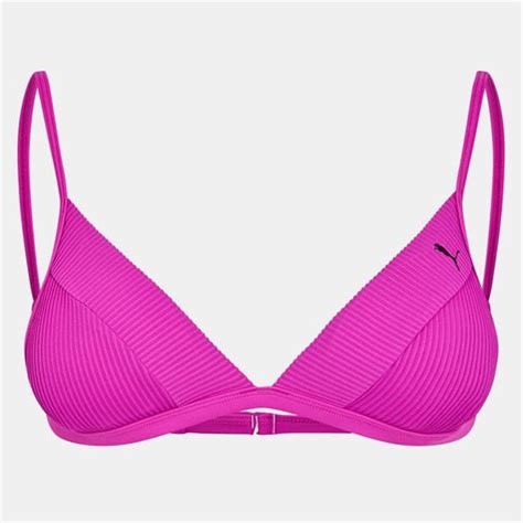 Puma Ribbed Triangle Bikini Top Triangle Bikinis SportsDirect