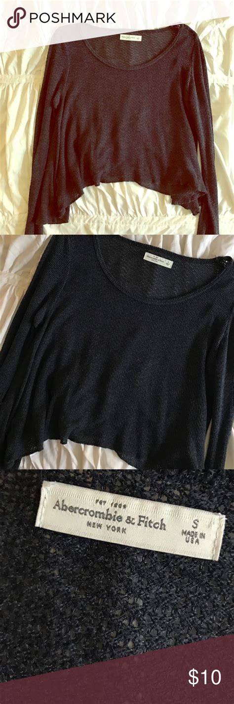 Abercrombie Fitch Long Sleeve Mesh Crop Top Abercrombie And Fitch