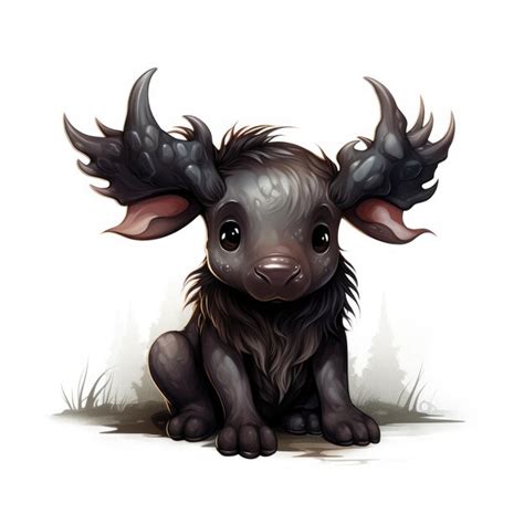 Premium AI Image | Mysterio the Enchanting Dark Baby Moose Pokemon Unleashing Fantasy and ...