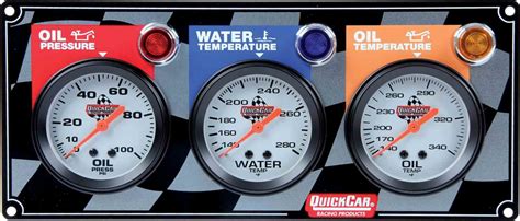 Gauge Panel Op Ot Wt Silver Quickcar Racing