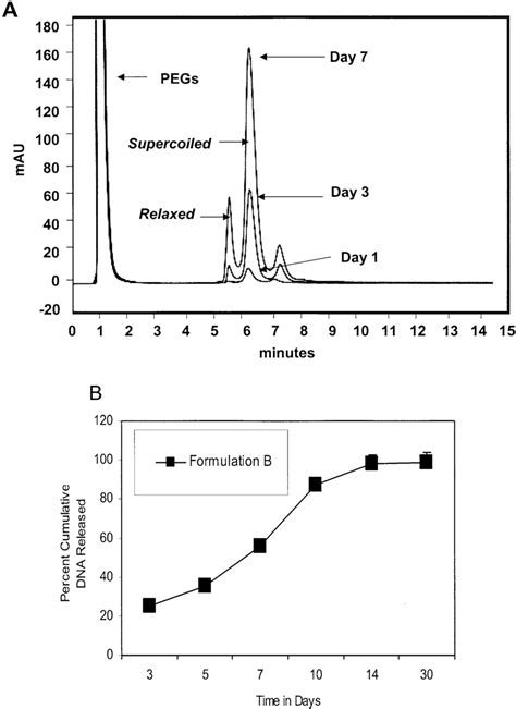 In Vitro Release Of Plasmid From Network Formulations As Measured By