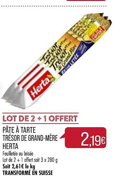 Promo Pâte à Tarte Trésor De Grand mère Herta chez Match iCatalogue fr