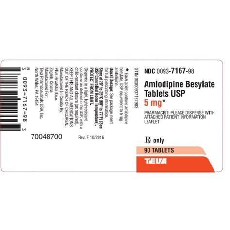 AMLODIPINE BESYLATE 5MG RX Products