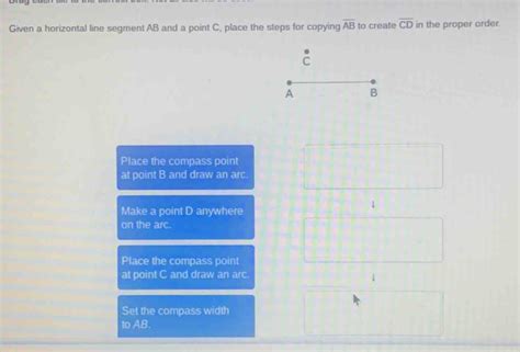 Solved Given A Horizontal Line Segment Ab And A Point C Place The