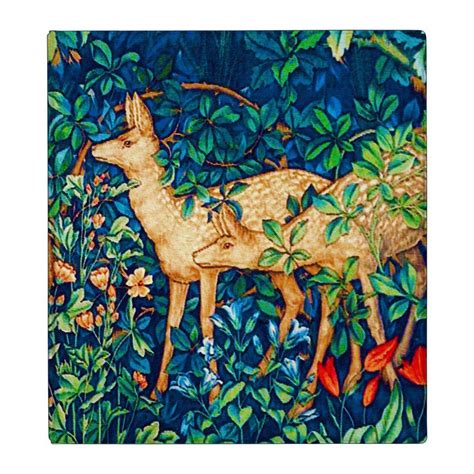 William Morris Forest Deer Tapestry Print Binder Zazzle William