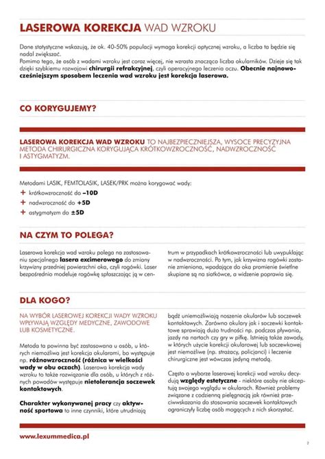 Laserowa Korekcja Wad Wzroku Pdf