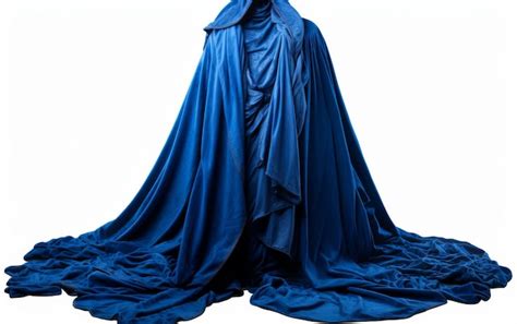 Premium Photo Blue Cloak With Hood And Cape