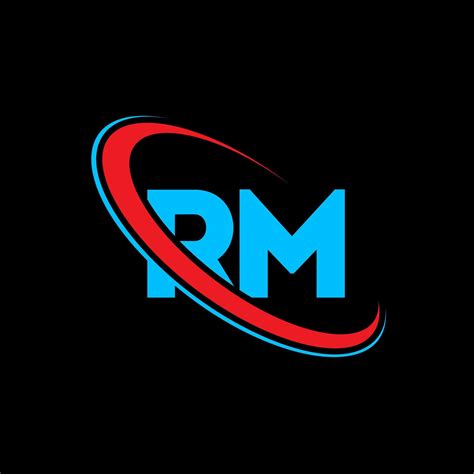 Rm Logo Rm Design Blue And Red Rm Letter Rm Letter Logo Design