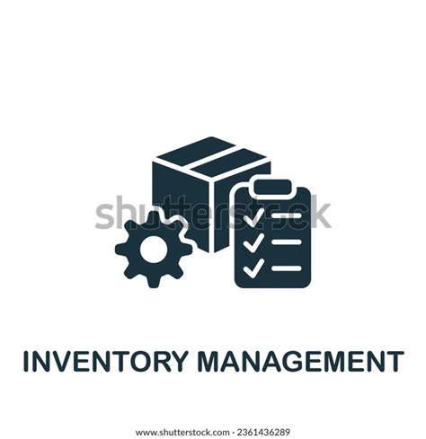 Icono de administración de inventario Signo vector de stock libre de