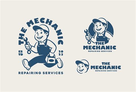 Mechanic Man Handyman Repairman Logo For Service Repair Or