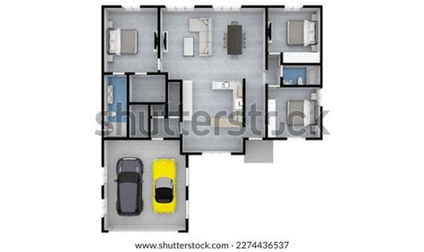 Floor Plans 2 Car Garage Stock Illustration 2274436537 | Shutterstock