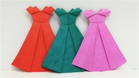 How To Make Origami Dress Easy Paper Frocks Designs By Origami Art