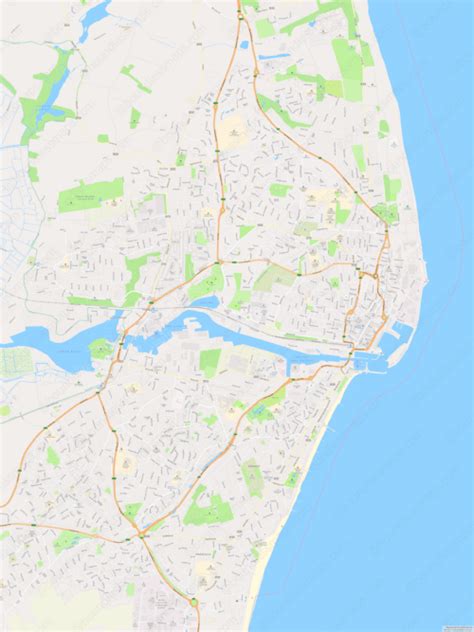 Lowestoft Modern Atlas Vector Map Boundless Maps