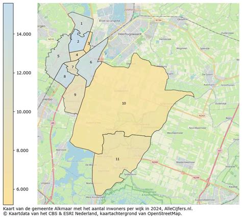 Alle wijken, buurten en woonplaatsen in de gemeente Alkmaar (update ...