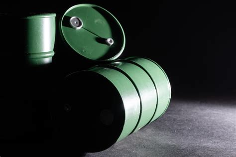 Premium Photo Oil Barrels On Black Background