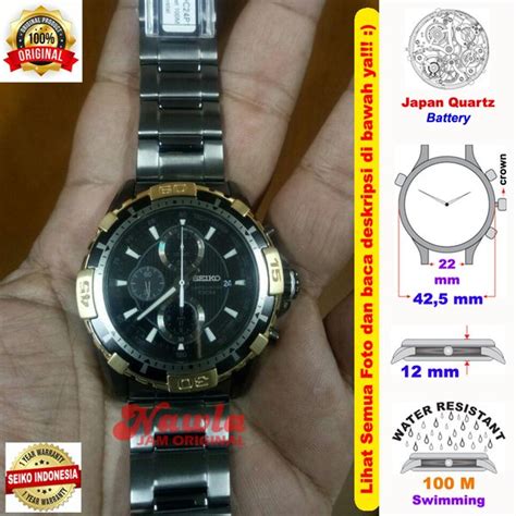 Jual Seiko Quartz Sndc P Chronograph Gold Tone Jam Tangan Pria