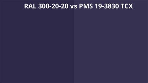 Ral 300 20 20 Vs Pms 19 3830 Tcx Ral Colour Chart Uk