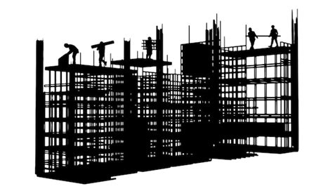 Premium Vector Silhouette Of Engineer And Construction Team Working