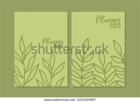 Set Green Color Book Cover Designs Stock Vector Royalty Free