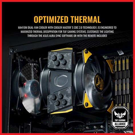 Cooler Master MasterAir MA410M TUF Edition ARGB Dual Balanced Air CPU