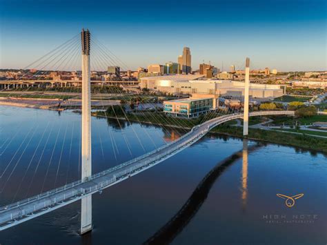 Bob Kerrey Pedestrian Bridge Continued - High Note Aerial Photography