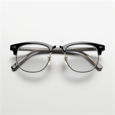 Premium Photo Hyper Realistic Simple Half Rim Glasses White