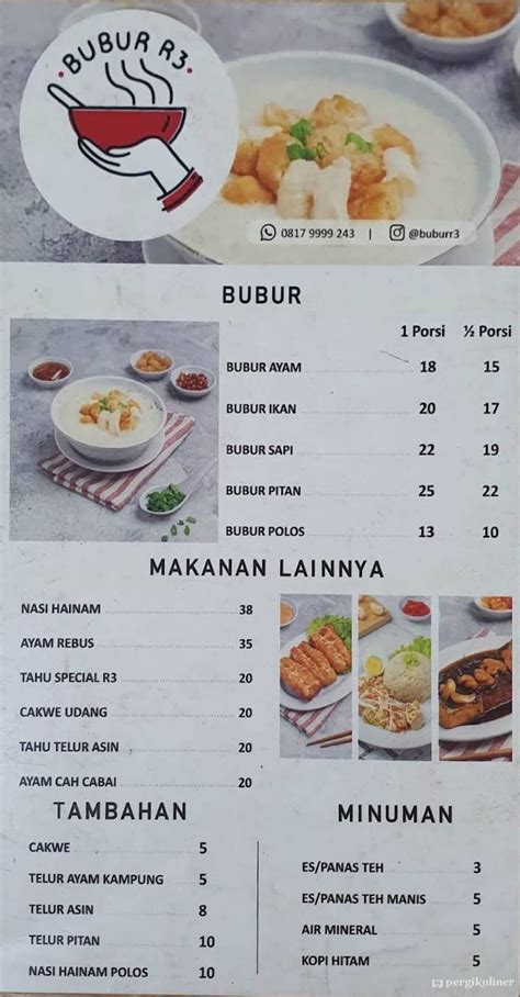 Selalu Diperbarui Menu Bubur R3 Bogor Timur Bogor