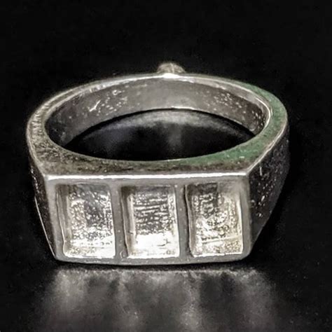 Solid Sterling Silver Inlay Blank Setting Rough Casted Dyi Etsy