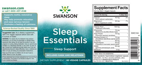 Sleep Essentials Swanson Health Products Europe