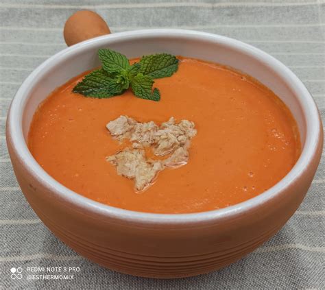 Salmorejo de atún ligero en Thermomix Sopas y cremas Blog de