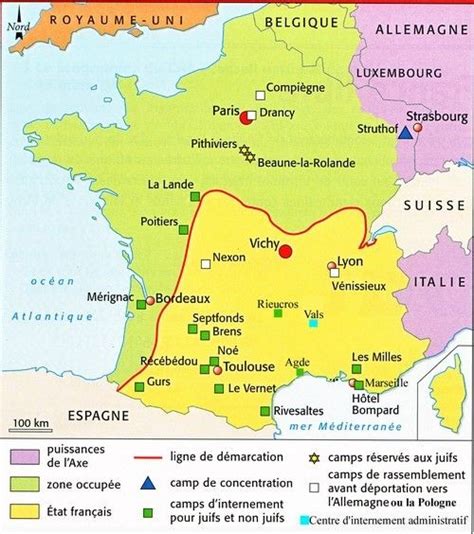 France Carte Des Camps D Internements