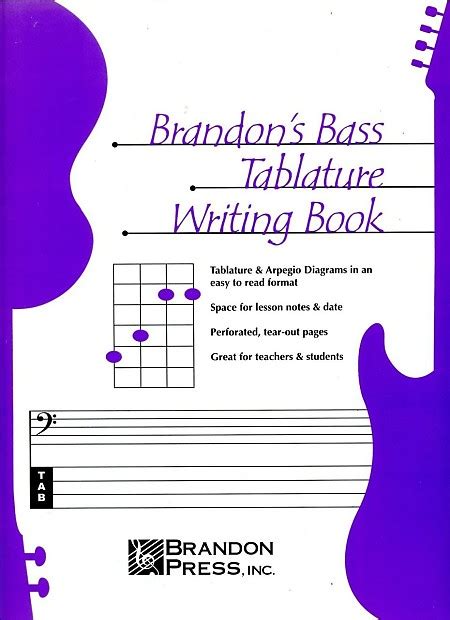 Brandon Bass Tabulature Writing Book Reverb