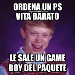 Meme Bad Luck Brian Ordena Un PS Vita Barato Le Sale Un Game Boy Del