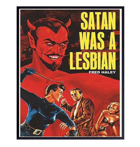Satan Was A Lesbian Poster Vintage Retro Movie Wall Art Print Lesbian Gifts For Girlfriend