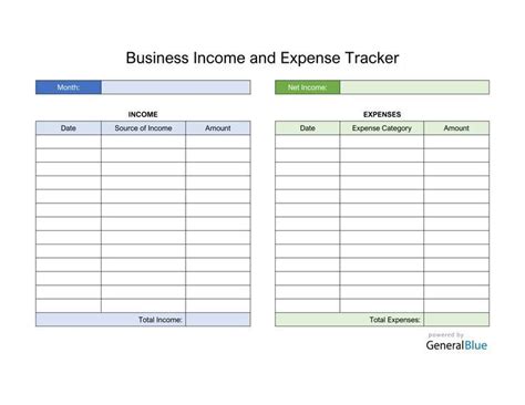 Free Business Income and Expense Tracker in PDF (Colorful ...