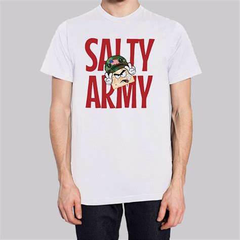 Salty Cracker Merch Mrs Salty Army Sweatshirt Cheap | Made Printed