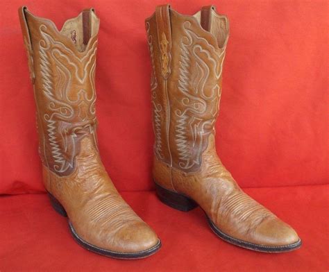 Fancy High Quality Custom Made Tostanley Ostrich Cowboy Boots 10 12