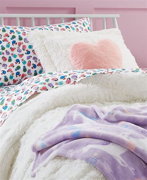 Charter Club Kids Shaggy Faux Fur 2-Pc. Comforter Set, Twin/Twin XL, Created for Macy's - Macy's