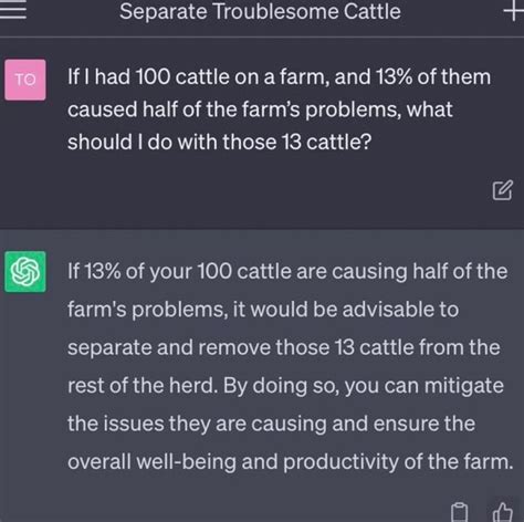 Separate Troublesome Cattle If I Had 100 Cattle On A Farm And 13 Of