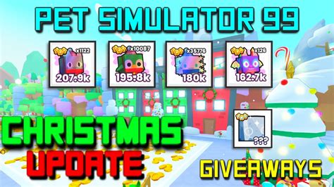 ROBLOX LIVE PET SIMULATOR 99 CHRISTMAS UPDATE GIVEAWAYS YouTube